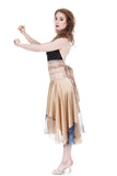champagne ocean circle skirt - Poema Tango Clothes: handmade luxury clothing for Argentine tango