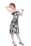 cityscape strapless dress - Poema Tango Clothes: handmade luxury clothing for Argentine tango