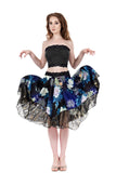 cobalt peony circle skirt - Poema Tango Clothes: handmade luxury clothing for Argentine tango