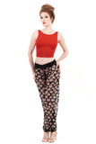 daisy lace tango trousers - Poema Tango Clothes: handmade luxury clothing for Argentine tango