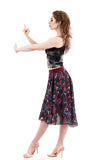 flower festival chiffon skirt - Poema Tango Clothes: handmade luxury clothing for Argentine tango