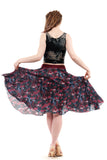 flower festival chiffon skirt - Poema Tango Clothes: handmade luxury clothing for Argentine tango