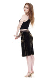 forest velvet pencil skirt - Poema Tango Clothes: handmade luxury clothing for Argentine tango