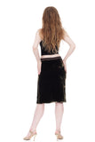 forest velvet pencil skirt - Poema Tango Clothes: handmade luxury clothing for Argentine tango