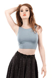forget-me-not dance tank - Poema Tango Clothes: handmade luxury clothing for Argentine tango