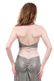 gilt shimmer & icing lace signature halter - Poema Tango Clothes: handmade luxury clothing for Argentine tango