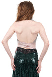 gilt shimmer & icing lace wrap top - Poema Tango Clothes: handmade luxury clothing for Argentine tango