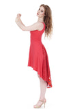 hot coral signature tank dress - Poema Tango Clothes: handmade luxury clothing for Argentine tango