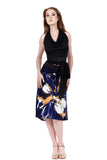 indigo iris fluted skirt - Poema Tango Clothes: handmade luxury clothing for Argentine tango