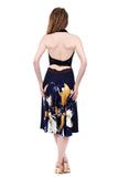 indigo iris fluted skirt - Poema Tango Clothes: handmade luxury clothing for Argentine tango
