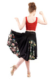 ink & flowerspill skirt - Poema Tango Clothes: handmade luxury clothing for Argentine tango