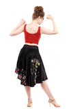 ink & flowerspill skirt - Poema Tango Clothes: handmade luxury clothing for Argentine tango