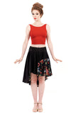 ink & flowerspill skirt - Poema Tango Clothes: handmade luxury clothing for Argentine tango