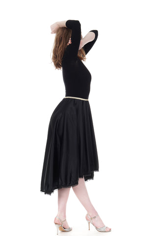 ink silk scrunched floaty skirt - CLEARANCE