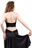 inky cropped halter - Poema Tango Clothes: handmade luxury clothing for Argentine tango
