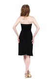 inky ruched strapless dress - Poema Tango Clothes: handmade luxury clothing for Argentine tango