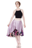 lavender & Italian bouquet silk skirt - Poema Tango Clothes: handmade luxury clothing for Argentine tango