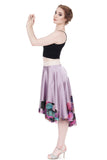 lavender & Italian bouquet silk skirt - Poema Tango Clothes: handmade luxury clothing for Argentine tango