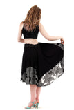 line drawing circle skirt - Poema Tango Clothes: handmade luxury clothing for Argentine tango