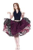 merlot sequin forest circle skirt - Poema Tango Clothes: handmade luxury clothing for Argentine tango