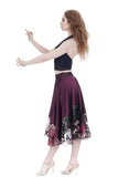 merlot sequin forest circle skirt - Poema Tango Clothes: handmade luxury clothing for Argentine tango