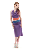 mermaid blues ruched skirt - Poema Tango Clothes: handmade luxury clothing for Argentine tango