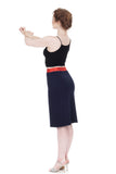 navy rib ribbon skirt - Poema Tango Clothes: handmade luxury clothing for Argentine tango