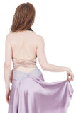 night spangle and blush lace wrap top - Poema Tango Clothes: handmade luxury clothing for Argentine tango
