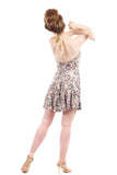 obscured pansies halter dress - Poema Tango Clothes: handmade luxury clothing for Argentine tango