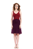 orchid and wine tank dress - Poema Tango Clothes: handmade luxury clothing for Argentine tango