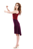 orchid and wine tank dress - Poema Tango Clothes: handmade luxury clothing for Argentine tango