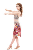 painted iris skirt - Poema Tango Clothes: handmade luxury clothing for Argentine tango
