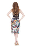 painted palms pencil skirt - Poema Tango Clothes: handmade luxury clothing for Argentine tango