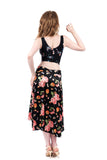 peach tree silk flared skirt - Poema Tango Clothes: handmade luxury clothing for Argentine tango