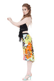pop tropic fluted skirt - Poema Tango Clothes: handmade luxury clothing for Argentine tango
