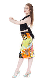 pop tropic ruched skirt - Poema Tango Clothes: handmade luxury clothing for Argentine tango