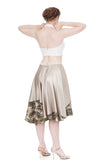 prosecco & fern silk skirt - Poema Tango Clothes: handmade luxury clothing for Argentine tango