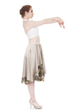 prosecco & fern silk skirt - Poema Tango Clothes: handmade luxury clothing for Argentine tango