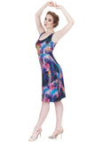 rainbow stream tulip dress - Poema Tango Clothes: handmade luxury clothing for Argentine tango