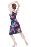 rainbow stream tulip dress - Poema Tango Clothes: handmade luxury clothing for Argentine tango