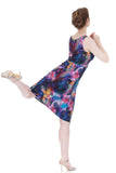 rainbow stream tulip dress - Poema Tango Clothes: handmade luxury clothing for Argentine tango