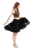 romantic dark circle skirt - Poema Tango Clothes: handmade luxury clothing for Argentine tango