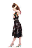 rose and sequin skirt - Poema Tango Clothes: handmade luxury clothing for Argentine tango