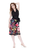 rose festival fluted skirt - Poema Tango Clothes: handmade luxury clothing for Argentine tango