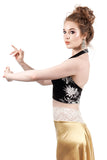 sea holly halter crop - Poema Tango Clothes: handmade luxury clothing for Argentine tango