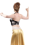sea holly halter crop - Poema Tango Clothes: handmade luxury clothing for Argentine tango