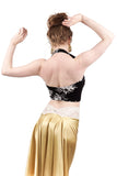 sea holly halter crop - Poema Tango Clothes: handmade luxury clothing for Argentine tango