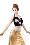 sea holly halter crop - Poema Tango Clothes: handmade luxury clothing for Argentine tango