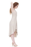seashell rib knit draped & ruched dress - Poema Tango Clothes: handmade luxury clothing for Argentine tango