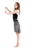silver tile skirt - Poema Tango Clothes: handmade luxury clothing for Argentine tango